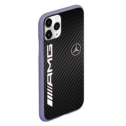 Чехол iPhone 11 Pro матовый MERCEDES CARBON, цвет: 3D-серый — фото 2