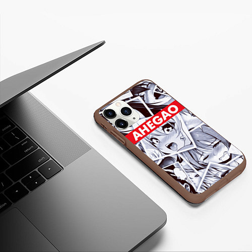 Чехол iPhone 11 Pro матовый АХЕГАО / 3D-Коричневый – фото 3