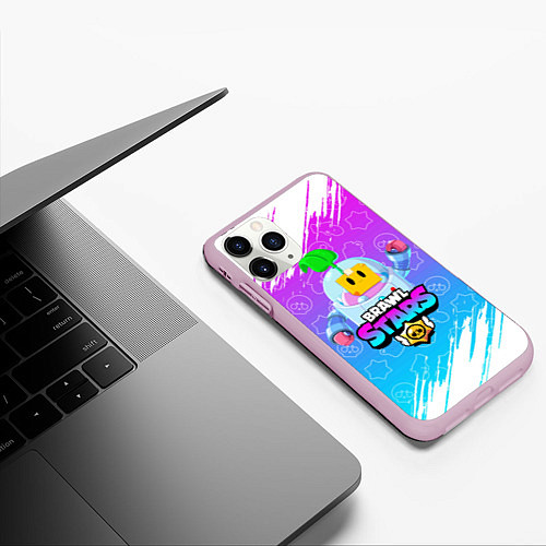 Чехол iPhone 11 Pro матовый BRAWL STARS SPROUT / 3D-Розовый – фото 3