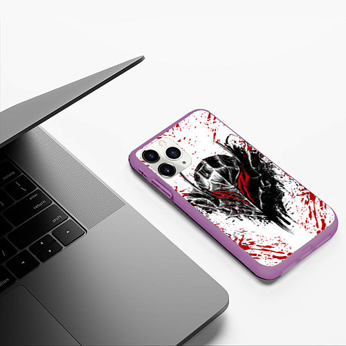 Чехол iPhone 11 Pro матовый BERSERK / 3D-Фиолетовый – фото 3