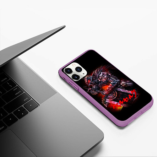 Чехол iPhone 11 Pro матовый BERSERK / 3D-Фиолетовый – фото 3