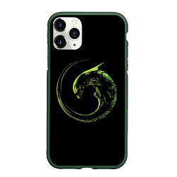 Чехол iPhone 11 Pro матовый ЧУЖОЙ, цвет: 3D-темно-зеленый