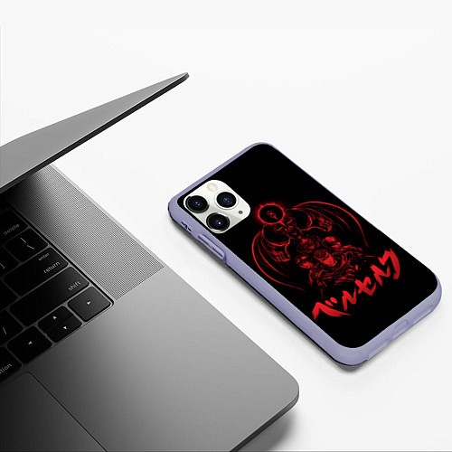 Чехол iPhone 11 Pro матовый BERSERK / 3D-Светло-сиреневый – фото 3