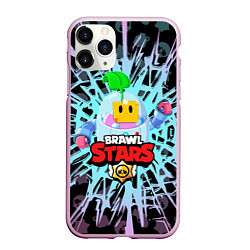 Чехол iPhone 11 Pro матовый BRAWL STARS SPROUT, цвет: 3D-розовый