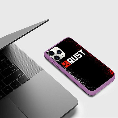 Чехол iPhone 11 Pro матовый RUST / 3D-Фиолетовый – фото 3