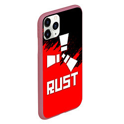 Чехол iPhone 11 Pro матовый RUST, цвет: 3D-малиновый — фото 2