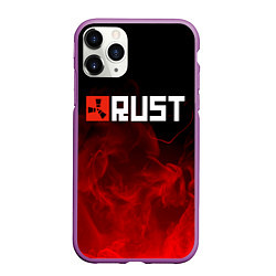 Чехол iPhone 11 Pro матовый RUST, цвет: 3D-фиолетовый