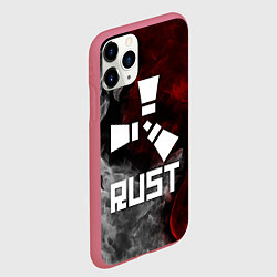 Чехол iPhone 11 Pro матовый RUST, цвет: 3D-малиновый — фото 2