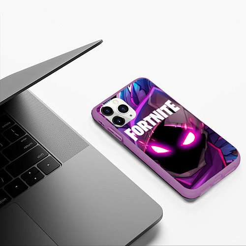 Чехол iPhone 11 Pro матовый FORTNITE / 3D-Фиолетовый – фото 3