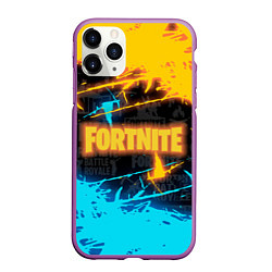 Чехол iPhone 11 Pro матовый FORTNITE, цвет: 3D-фиолетовый