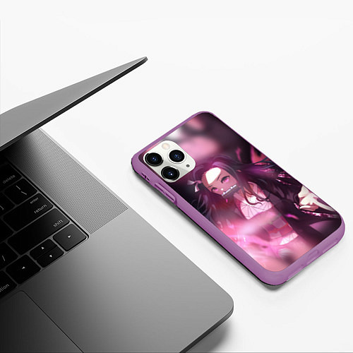 Чехол iPhone 11 Pro матовый NEZUKO / 3D-Фиолетовый – фото 3