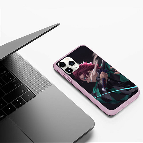 Чехол iPhone 11 Pro матовый KIMETSU NO YAIBA / 3D-Розовый – фото 3