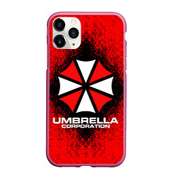 Чехол iPhone 11 Pro матовый Umbrella Corporation, цвет: 3D-малиновый