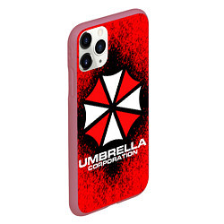 Чехол iPhone 11 Pro матовый Umbrella Corporation, цвет: 3D-малиновый — фото 2