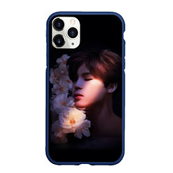 Чехол iPhone 11 Pro матовый BTS, цвет: 3D-тёмно-синий