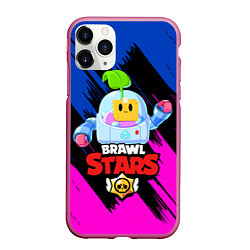 Чехол iPhone 11 Pro матовый BRAWL STARS SPROUT, цвет: 3D-малиновый