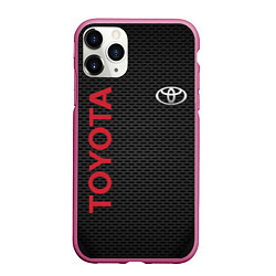 Чехол iPhone 11 Pro матовый TOYOTA, цвет: 3D-малиновый