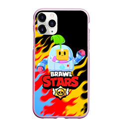 Чехол iPhone 11 Pro матовый BRAWL STARS SPROUT, цвет: 3D-розовый