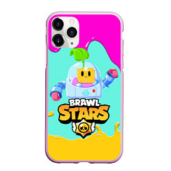 Чехол iPhone 11 Pro матовый BRAWL STARS SPROUT, цвет: 3D-розовый