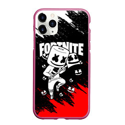 Чехол iPhone 11 Pro матовый FORTNITE x MARSHMELLO, цвет: 3D-малиновый