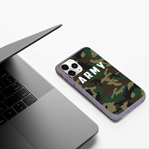 Чехол iPhone 11 Pro матовый ARMY / 3D-Серый – фото 3