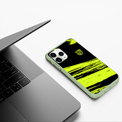 Чехол iPhone 11 Pro матовый Porsche, цвет: 3D-салатовый — фото 2