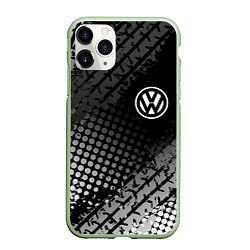 Чехол iPhone 11 Pro матовый Volkswagen, цвет: 3D-салатовый