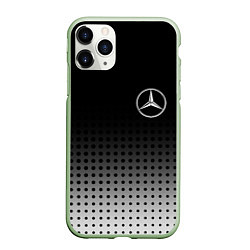 Чехол iPhone 11 Pro матовый Mercedes-Benz, цвет: 3D-салатовый