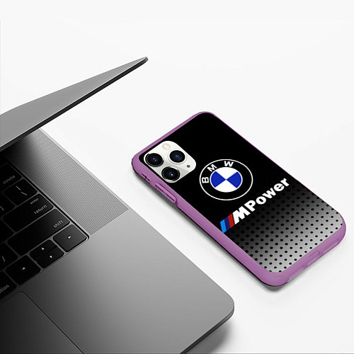 Чехол iPhone 11 Pro матовый BMW / 3D-Фиолетовый – фото 3