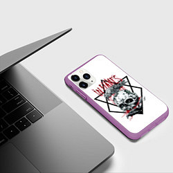 Чехол iPhone 11 Pro матовый In Flames, цвет: 3D-фиолетовый — фото 2