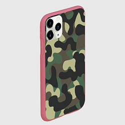 Чехол iPhone 11 Pro матовый КАМУФЛЯЖ, цвет: 3D-малиновый — фото 2