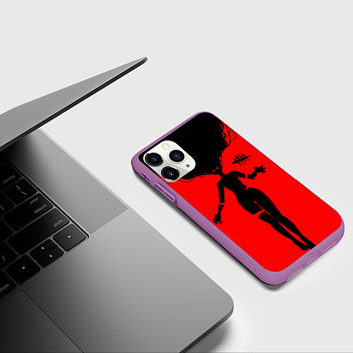 Чехол iPhone 11 Pro матовый Dead by Daylight / 3D-Фиолетовый – фото 3