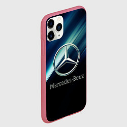 Чехол iPhone 11 Pro матовый Mercedes, цвет: 3D-малиновый — фото 2
