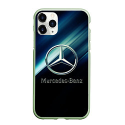 Чехол iPhone 11 Pro матовый Mercedes, цвет: 3D-салатовый