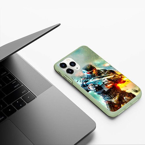 Чехол iPhone 11 Pro матовый CRYSIS / 3D-Салатовый – фото 3