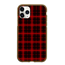Чехол iPhone 11 Pro матовый Шотландка, цвет: 3D-коричневый