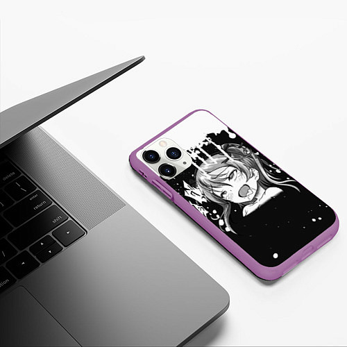 Чехол iPhone 11 Pro матовый AHEGAO / 3D-Фиолетовый – фото 3