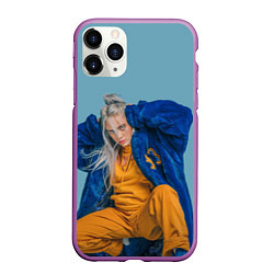 Чехол iPhone 11 Pro матовый Billie Eilish, цвет: 3D-фиолетовый