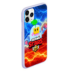 Чехол iPhone 11 Pro матовый BRAWL STARS SPROUT, цвет: 3D-светло-сиреневый — фото 2