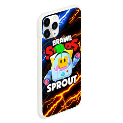 Чехол iPhone 11 Pro матовый BRAWL STARS SPROUT, цвет: 3D-белый — фото 2