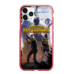 Чехол iPhone 11 Pro матовый PUBG, цвет: 3D-красный