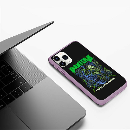 Чехол iPhone 11 Pro матовый PANTERA / 3D-Сиреневый – фото 3