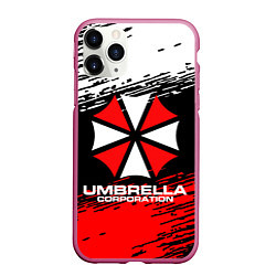 Чехол iPhone 11 Pro матовый Umbrella Corporation, цвет: 3D-малиновый