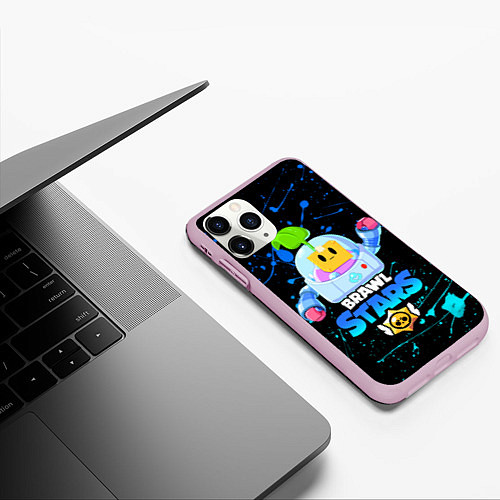 Чехол iPhone 11 Pro матовый Brawl Stars SPROUT / 3D-Розовый – фото 3