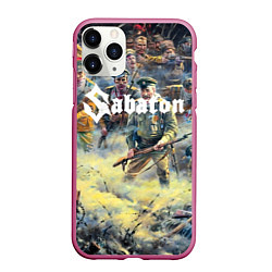 Чехол iPhone 11 Pro матовый Sabaton, цвет: 3D-малиновый