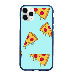 Чехол iPhone 11 Pro матовый Ароматная пицца, цвет: 3D-тёмно-синий