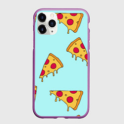 Чехол iPhone 11 Pro матовый Ароматная пицца, цвет: 3D-фиолетовый