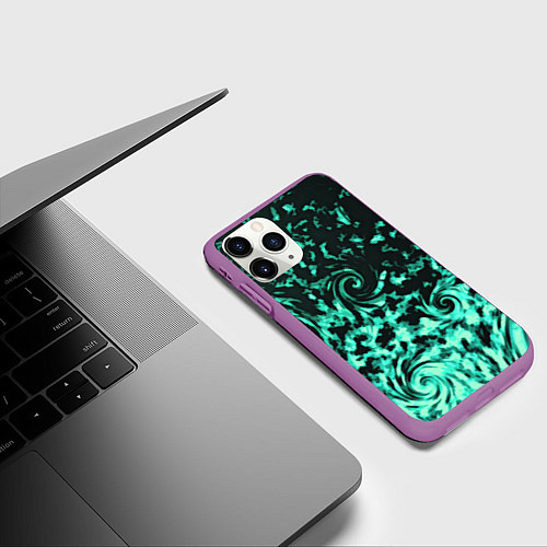 Чехол iPhone 11 Pro матовый VORTEXES / 3D-Фиолетовый – фото 3
