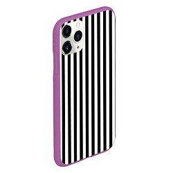Чехол iPhone 11 Pro матовый Пикси полосы, цвет: 3D-фиолетовый — фото 2