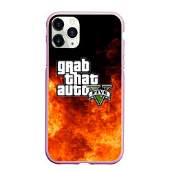 Чехол iPhone 11 Pro матовый GTA, цвет: 3D-розовый